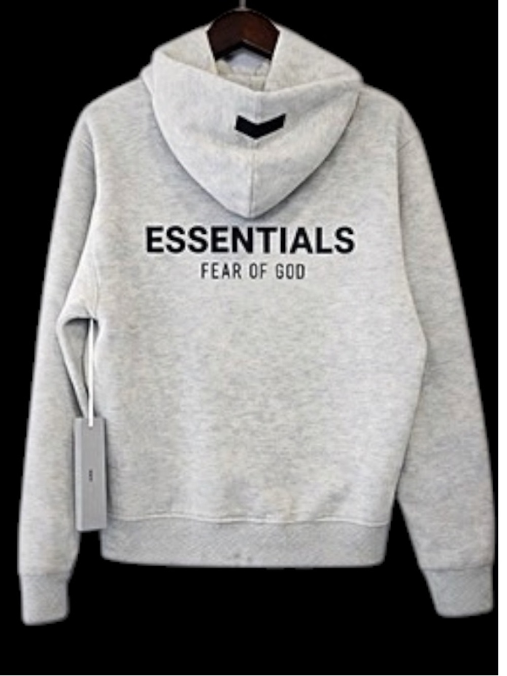 🆕 Fear of Gods Essentials Hoodie Light Oatmeal Hooded Sweatshirt - Picture 3 of 10